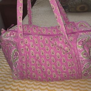 Vera Bradley Bermuda Pink & Lime Paisley Duffle